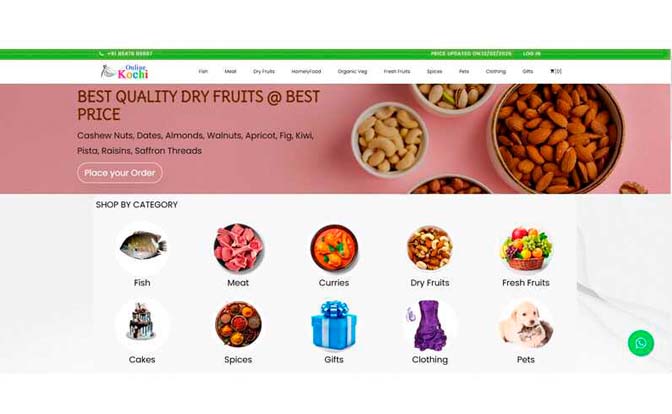 online kochi website image